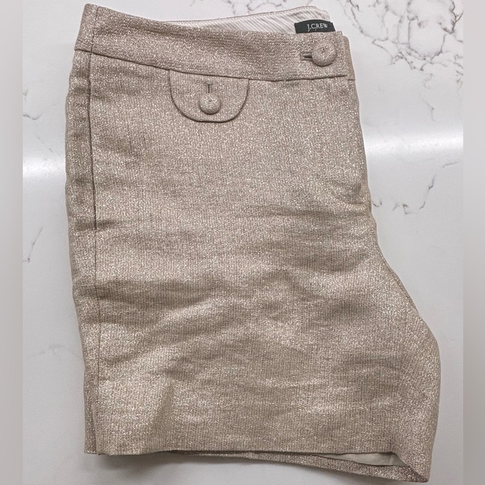 NWOT J.Crew Shimmering Beige Shorts